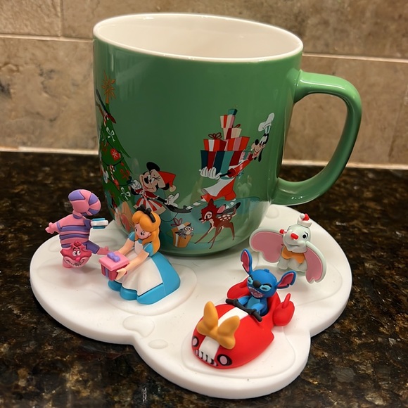 Disney Parks Christmas Holiday Mug w/ Coaster - Picture 4 of 8